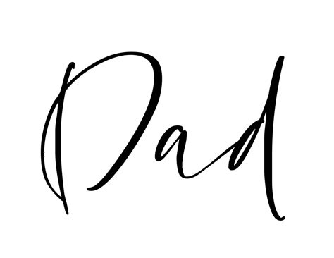 how to spell dad in cursive: