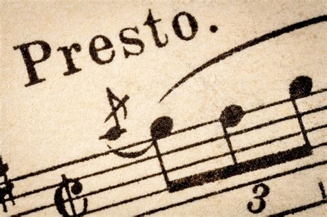 presto meaning in music: How does the dynamic marking 'poco a poco più mosso' complement the presto tempo?